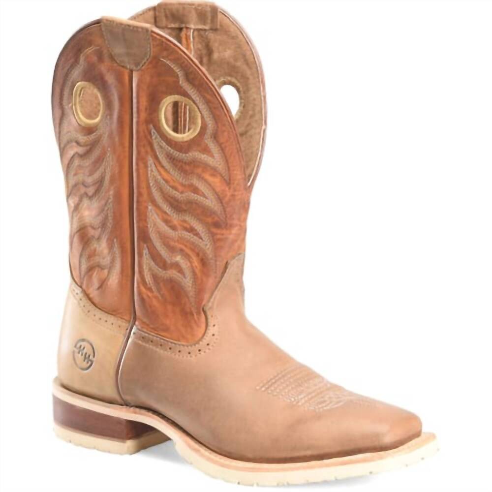 NEW DOUBLE-H BOOTS men's thatcher western boots in oldtown folklore